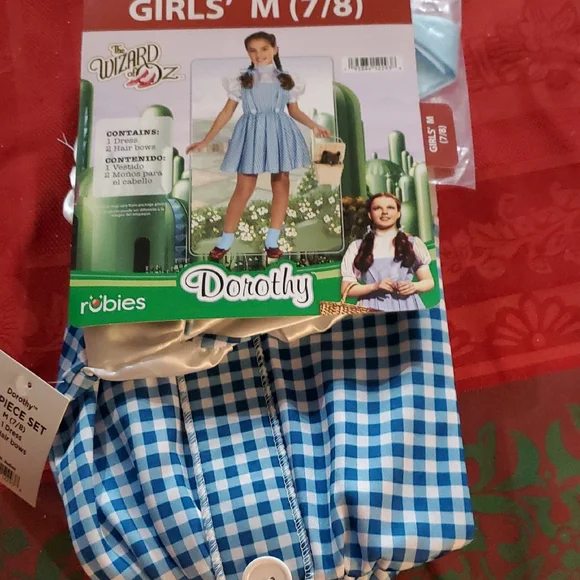 Rubie's Wizard of Oz Dorothy Costume - Blue and White Size 7 / 8 - Picture 1 of 4